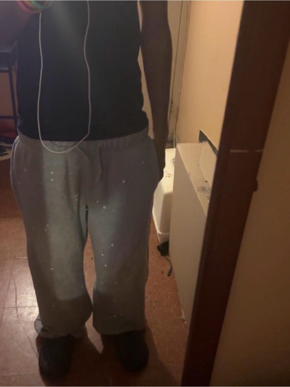 Brand New Zumiez Men's Light Gray Elastic-Waist Sweatpants